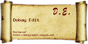 Dobay Edit névjegykártya