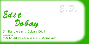 edit dobay business card